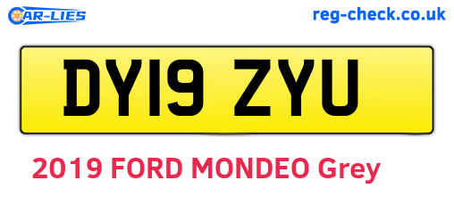 DY19ZYU are the vehicle registration plates.