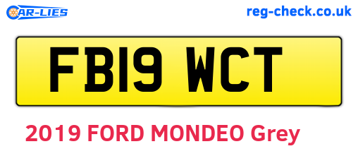 FB19WCT are the vehicle registration plates.