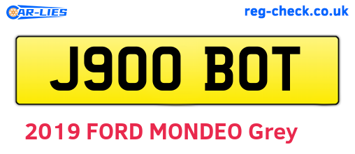J900BOT are the vehicle registration plates.