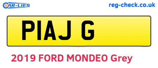 P1AJG are the vehicle registration plates.