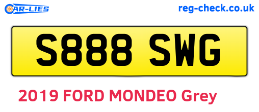 S888SWG are the vehicle registration plates.