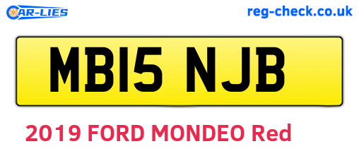 MB15NJB are the vehicle registration plates.