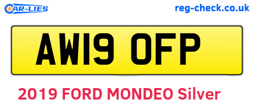 AW19OFP are the vehicle registration plates.