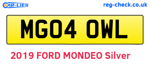 MG04OWL are the vehicle registration plates.