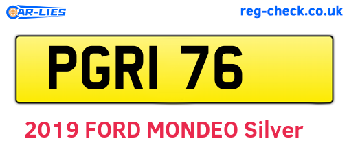 PGR176 are the vehicle registration plates.