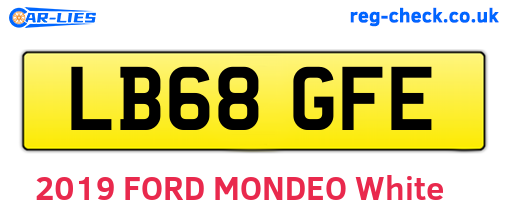 LB68GFE are the vehicle registration plates.
