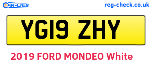 YG19ZHY are the vehicle registration plates.