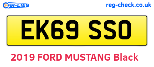 EK69SSO are the vehicle registration plates.