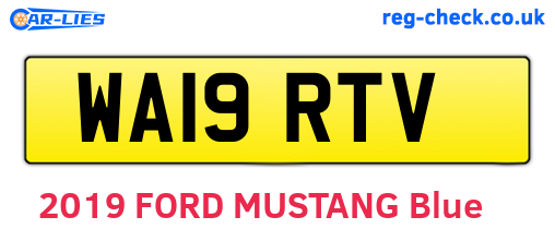 WA19RTV are the vehicle registration plates.