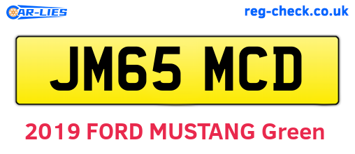 JM65MCD are the vehicle registration plates.