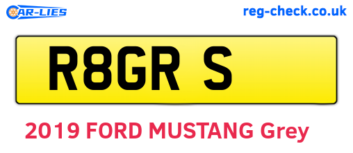 R8GRS are the vehicle registration plates.