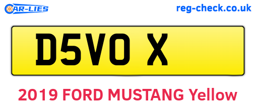 D5VOX are the vehicle registration plates.