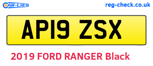 AP19ZSX are the vehicle registration plates.