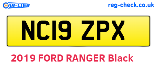 NC19ZPX are the vehicle registration plates.