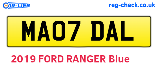 MA07DAL are the vehicle registration plates.