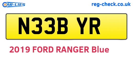 N33BYR are the vehicle registration plates.