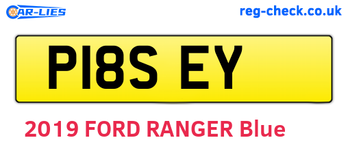 P18SEY are the vehicle registration plates.
