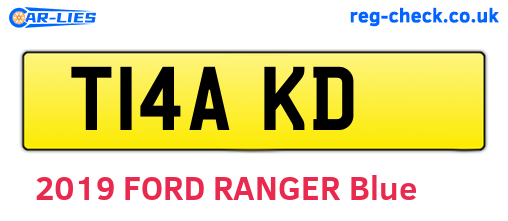 T14AKD are the vehicle registration plates.