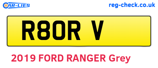 R8ORV are the vehicle registration plates.