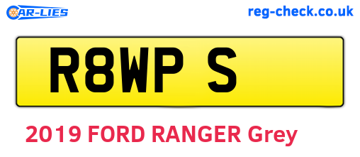 R8WPS are the vehicle registration plates.