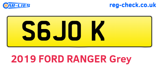 S6JOK are the vehicle registration plates.