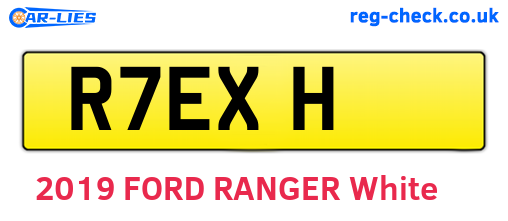 R7EXH are the vehicle registration plates.