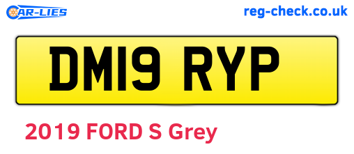 DM19RYP are the vehicle registration plates.
