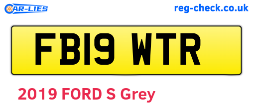 FB19WTR are the vehicle registration plates.