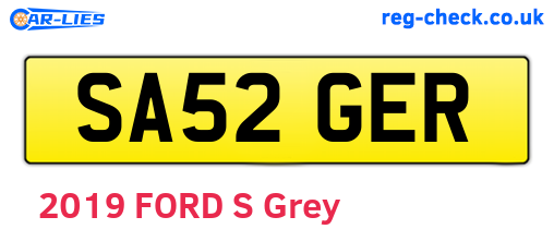 SA52GER are the vehicle registration plates.