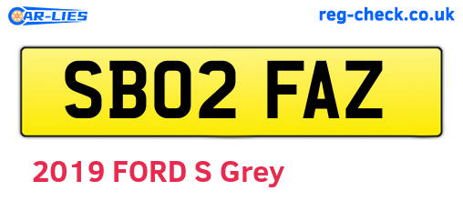 SB02FAZ are the vehicle registration plates.