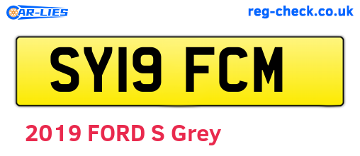 SY19FCM are the vehicle registration plates.