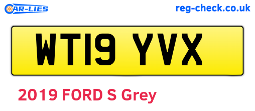 WT19YVX are the vehicle registration plates.