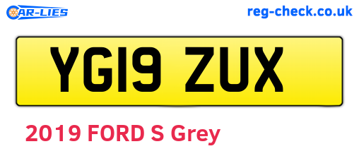 YG19ZUX are the vehicle registration plates.