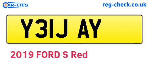 Y31JAY are the vehicle registration plates.