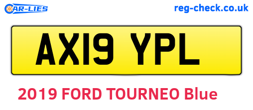 AX19YPL are the vehicle registration plates.