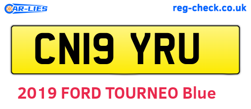 CN19YRU are the vehicle registration plates.