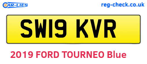 SW19KVR are the vehicle registration plates.
