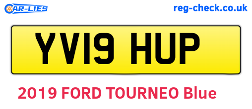YV19HUP are the vehicle registration plates.