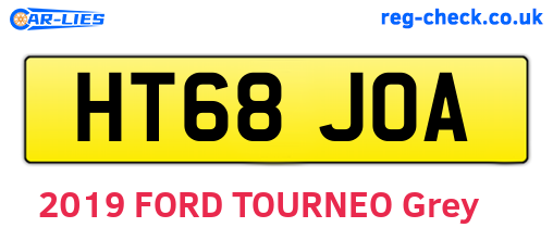 HT68JOA are the vehicle registration plates.