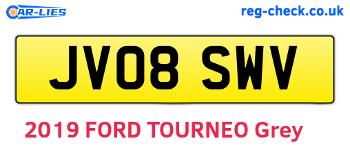 JV08SWV are the vehicle registration plates.