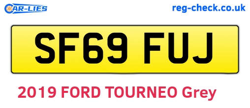 SF69FUJ are the vehicle registration plates.
