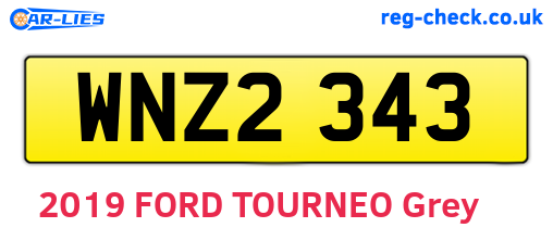 WNZ2343 are the vehicle registration plates.