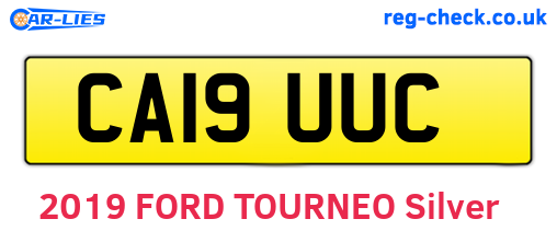 CA19UUC are the vehicle registration plates.