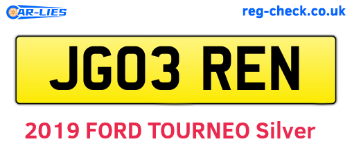 JG03REN are the vehicle registration plates.