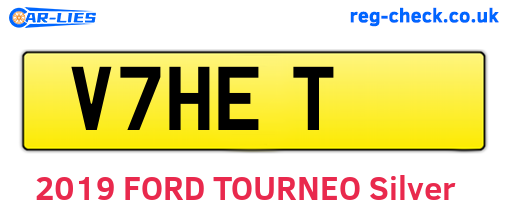 V7HET are the vehicle registration plates.