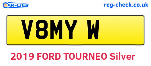 V8MYW are the vehicle registration plates.