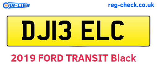 DJ13ELC are the vehicle registration plates.