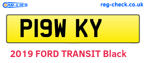 P19WKY are the vehicle registration plates.
