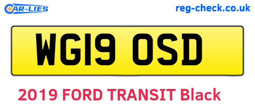 WG19OSD are the vehicle registration plates.