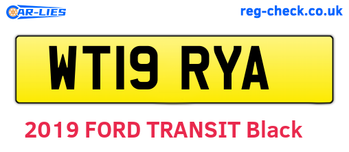 WT19RYA are the vehicle registration plates.